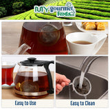 KARALI Rize Turkish Black Tea - 1000g Loose Leaf - Smooth and Rich Flavor from Rize Region - with My Gourmet Food Steel Tea Mesh Ball - Resealable
