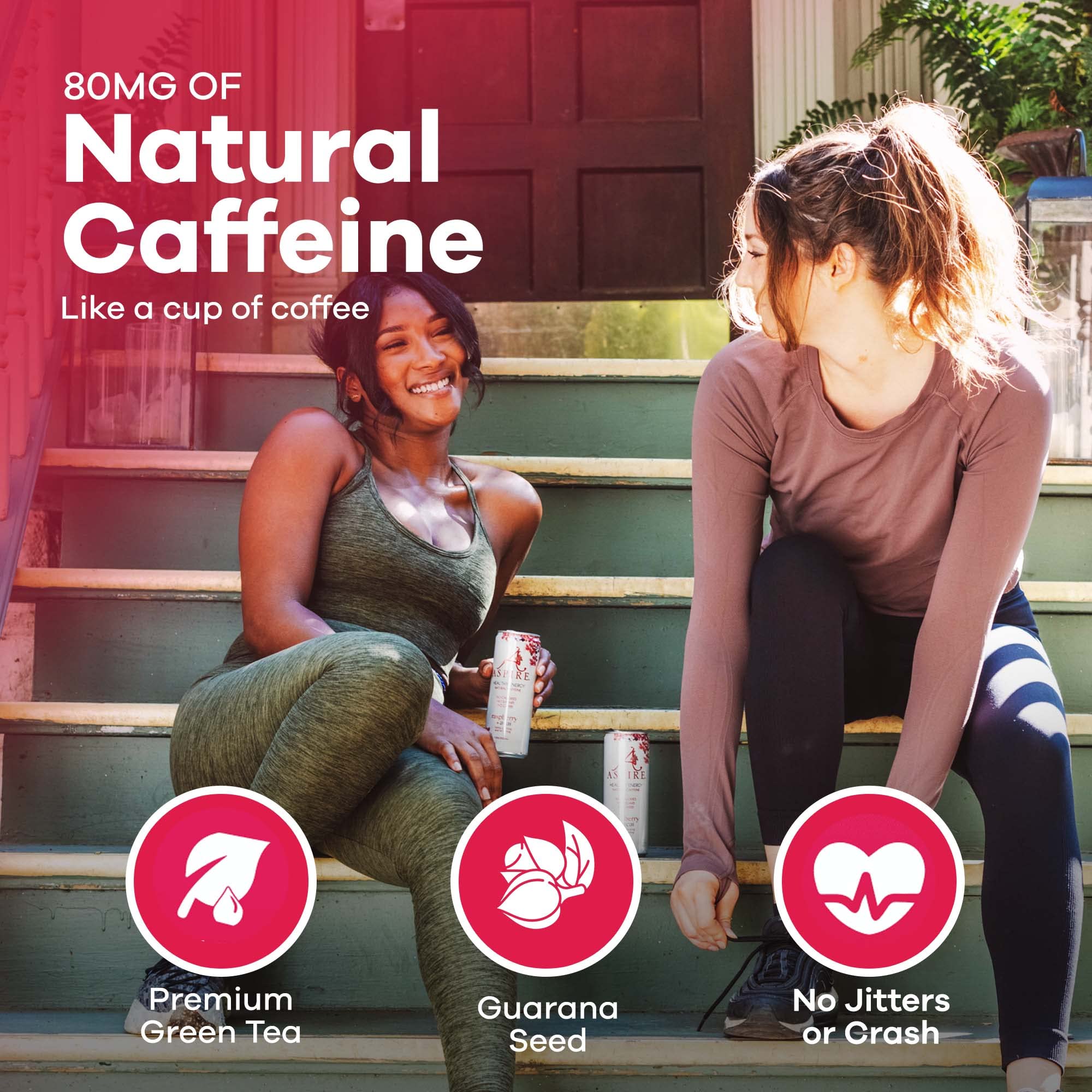 Aspire Dark Cherry Lime, Healthy Energy Drink, Natural Caffeine from Green Tea, Keto-Friendly, Sugar-Free, Zero Calories, 12 fl oz Cans (Pack of 24)