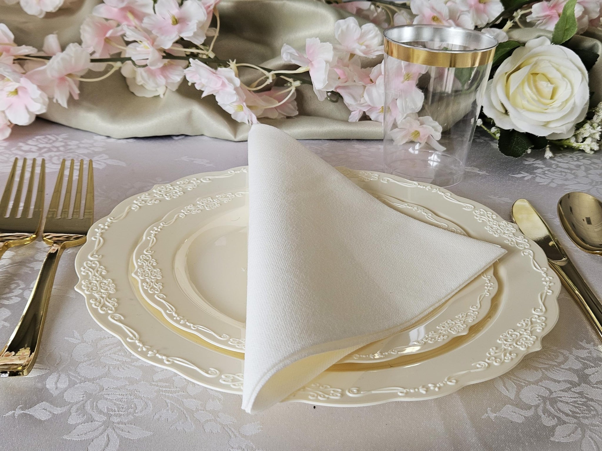 OCCASIONS 40 Pieces Disposable Plastic Soup Bowls 12oz - Heavy Duty, Premium Party Bowls for Hot Soup, Salad, Wedding, Catering, BPA-Free - Looks Like