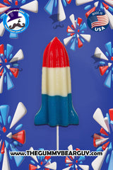The Gummy Bear Guy® World Famous Gummy® Rocket Pop™ - Cherry, Strawberry-Banana, Blue Raspberry - 0.5 lb