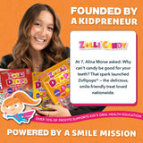 Zolli Fruit Drops Clean Teeth Candy Sugar-Free with Xylitol, Dye-Free, Keto & Diabetic-Friendly, Dentist-Approved Treats for Kids (Natural Fruit