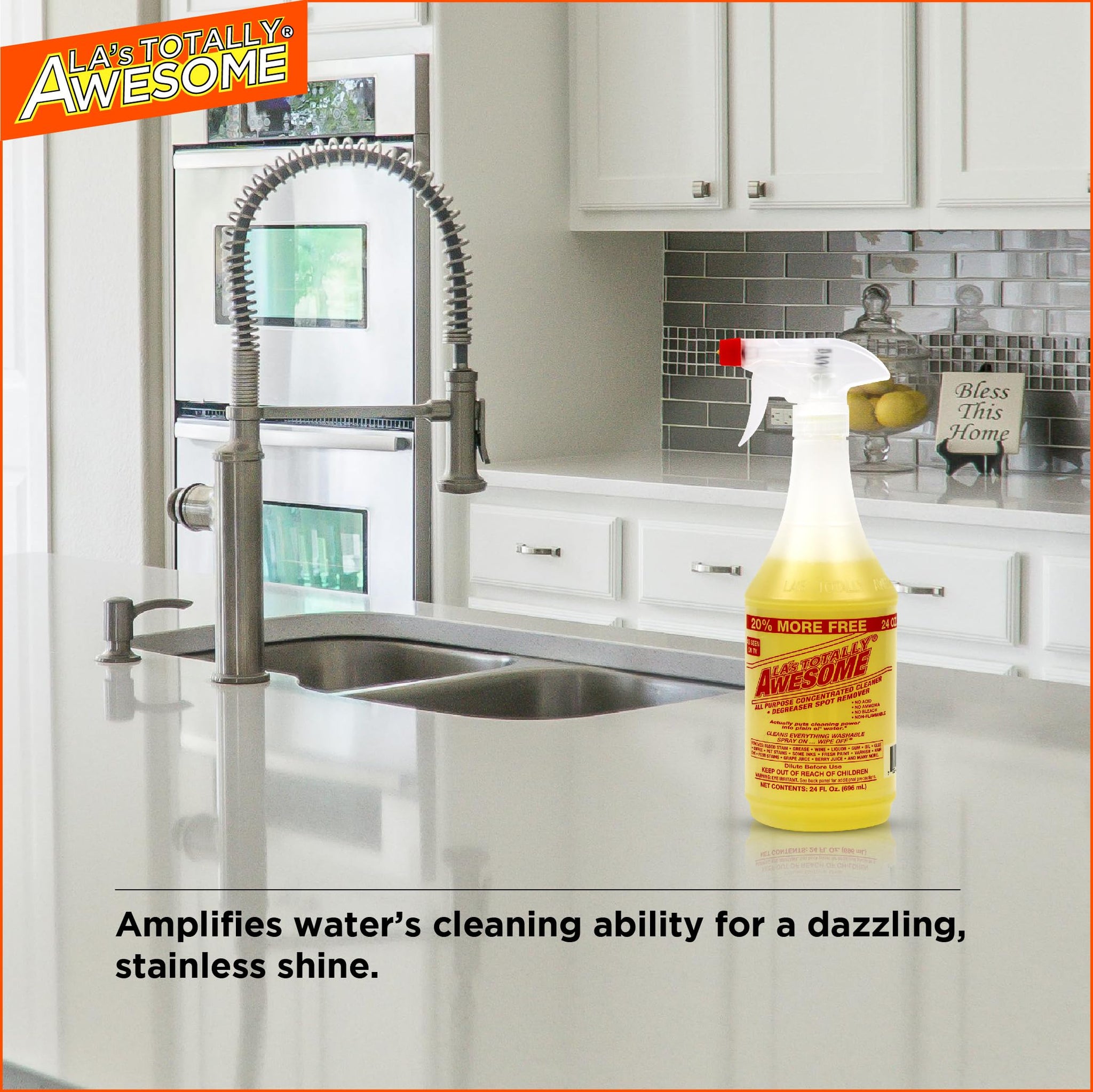 La's Totally Awesome All Purpose Cleaner Refill - 64 oz Concentrated Multipurpose Cleaner & Heavy Duty Degreaser for Home, Kitchen, Bathroom, Floors