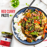 Thai Red Curry Paste 4 Oz Pack of 2 | Vegan, Gluten Free, Nut Free | Elevate your dishes with Authentic Spices | Eastern Blue Thai Curry Paste | 125