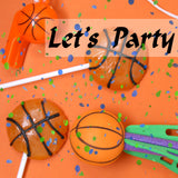 Basketball Lollipops Individually Wrapped - 12 Basketball Candy Suckers for Basketball Party Favors, Basketball Birthday, Basketball Party Supplies
