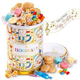 Birthday Gift Basket | Popcorn, Sweets, Candy, Cake Flavors | Tin Spins, Plays Music Happy Birthday | Bonnie and Pop