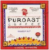 Puroast Low Acid Coffee, Single Serve Pods, Vanilla Nut, Medium Roast, High Antioxidants & High pH, No Bitter Aftertaste, Reduced Heartburn & GERD