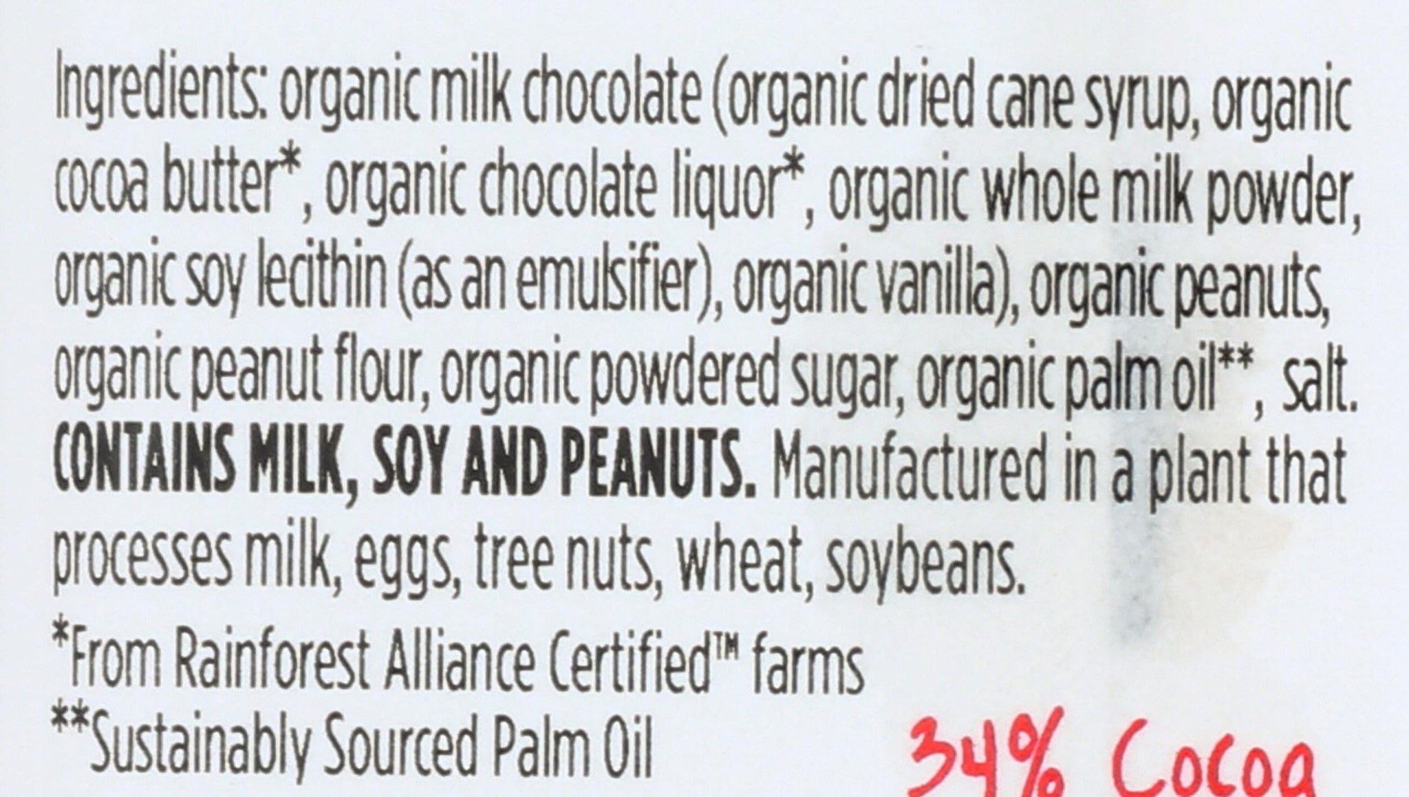 Moo Chocolate Organic Mini Milk Chocolate Peanut Butter Bar, 0.7 OZ