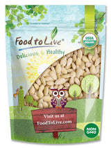 Food to Live Organic Blanched Whole Almonds, 1.5 Pounds - Non-GMO, Raw, Unpasteurized, Unsalted, Keto, Paleo, Kosher, Bulk, High in Protein, Dietary