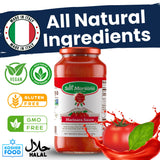 La San Marzano Marinara Sauce, 24 oz, Pasta Sauce Made in Italy, All Purpose Tomato Premium Quality, All Natural, Mediterranean Diet, Non GMO, Vegan
