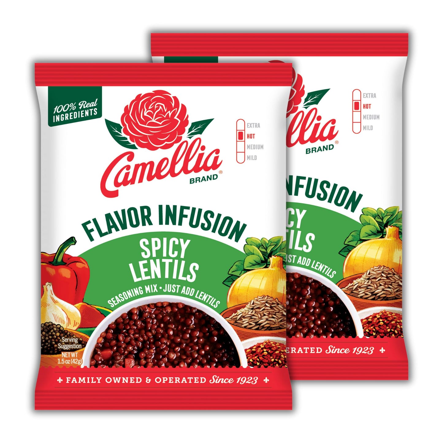 Camellia Brand Bean Flavor Infusion Seasoning (1.5 Ounce (Pack of 2), Spicy)