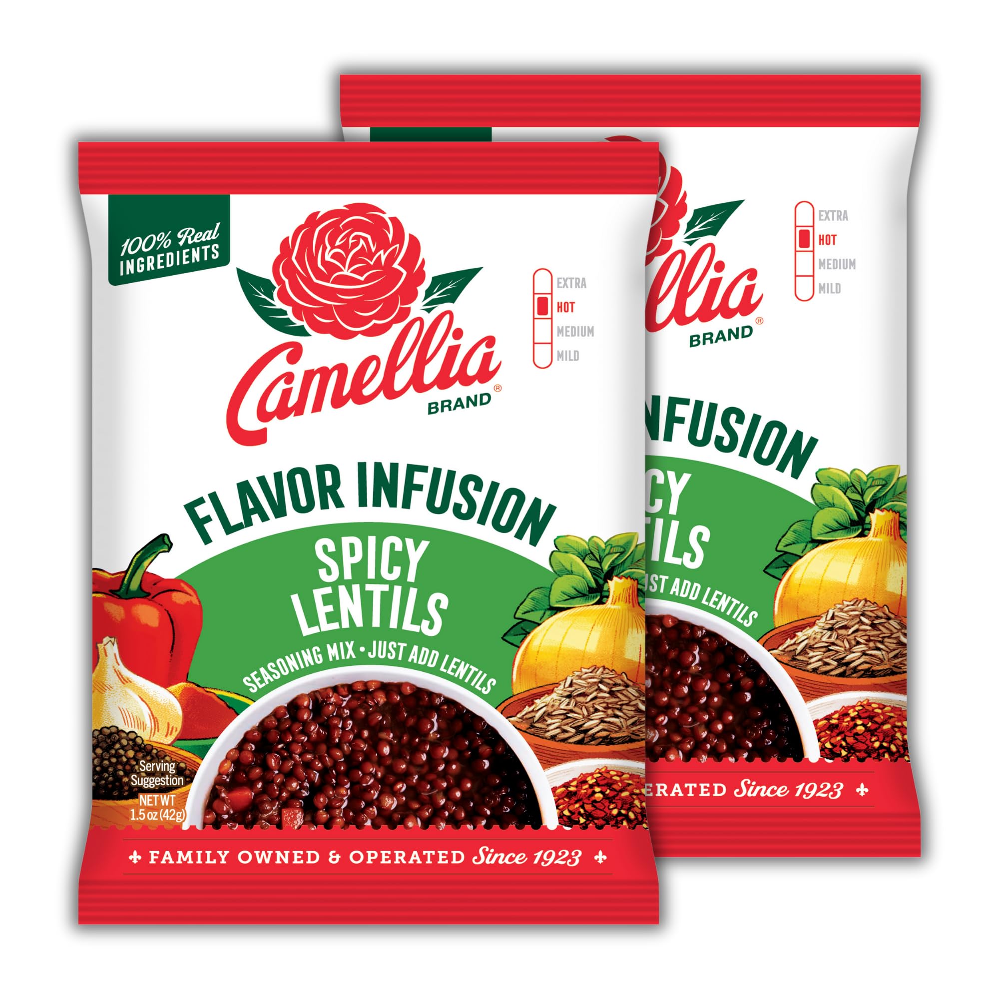 Camellia Brand Bean Flavor Infusion Seasoning (1.5 Ounce (Pack of 2), Spicy)