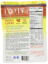Jyoti Masala Chhole, 6 pouches of 10 oz each, All Natural, Product of USA, Gluten Free, Vegan, NON GMO, BPA Free, Halal