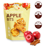 Premium Cinnamon Apple Bits 7 Oz Soft & Chewy All Natural 100% Real Dried Apple Fruit Slices Snack Tart & Sweet, Resealable Bag No Artificial Colors