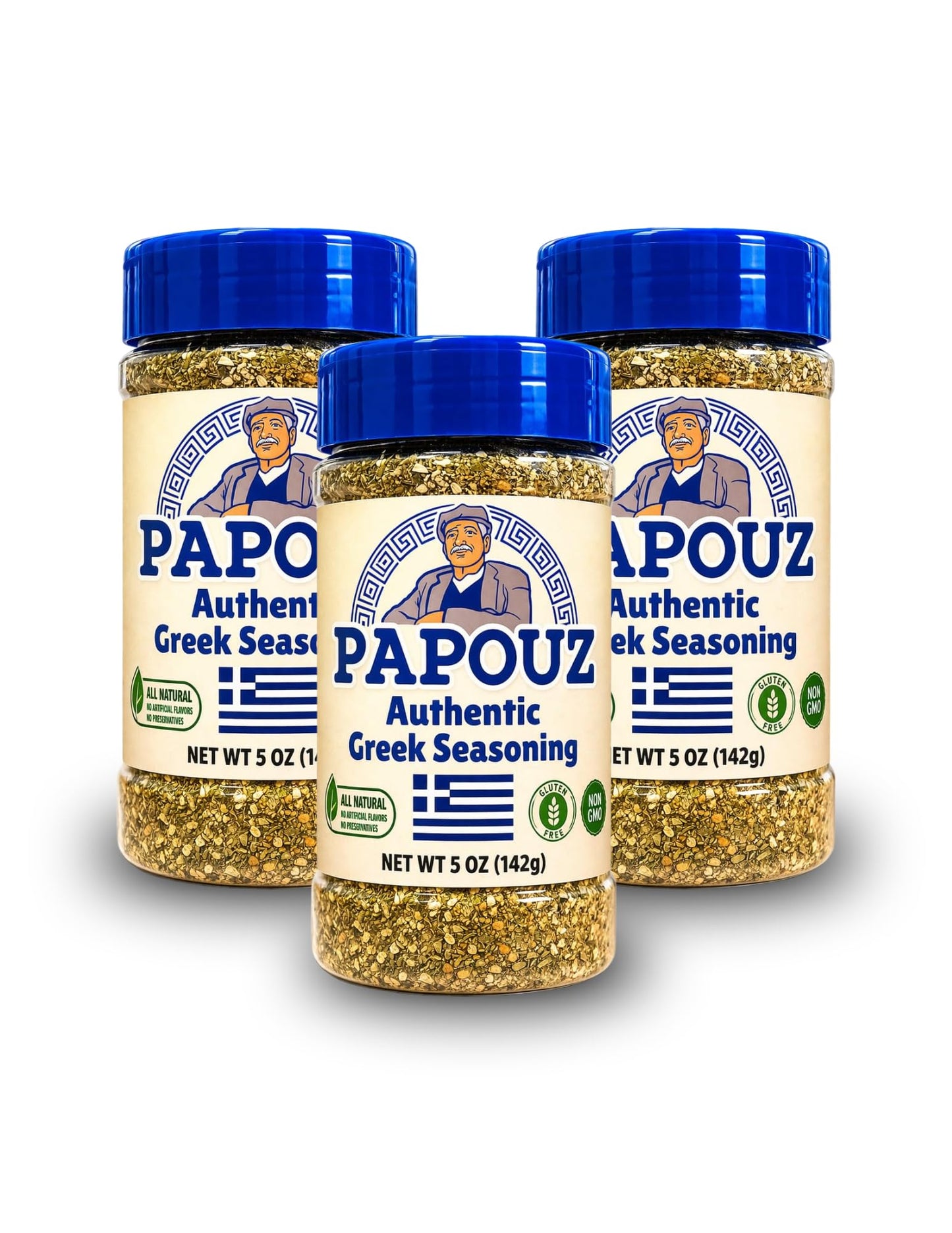Papouz Greek Seasoning All-Purpose Mediterranean Seasoning & Rub - Multi Pack Spice Mix for Chicken, Potatoes, Beef, Lamb, Pork, Fish, Gyros