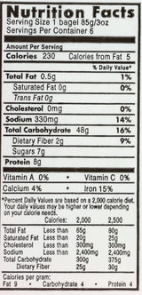 Western Bagel, Bagel Cinnamon Raisin, 6 Count