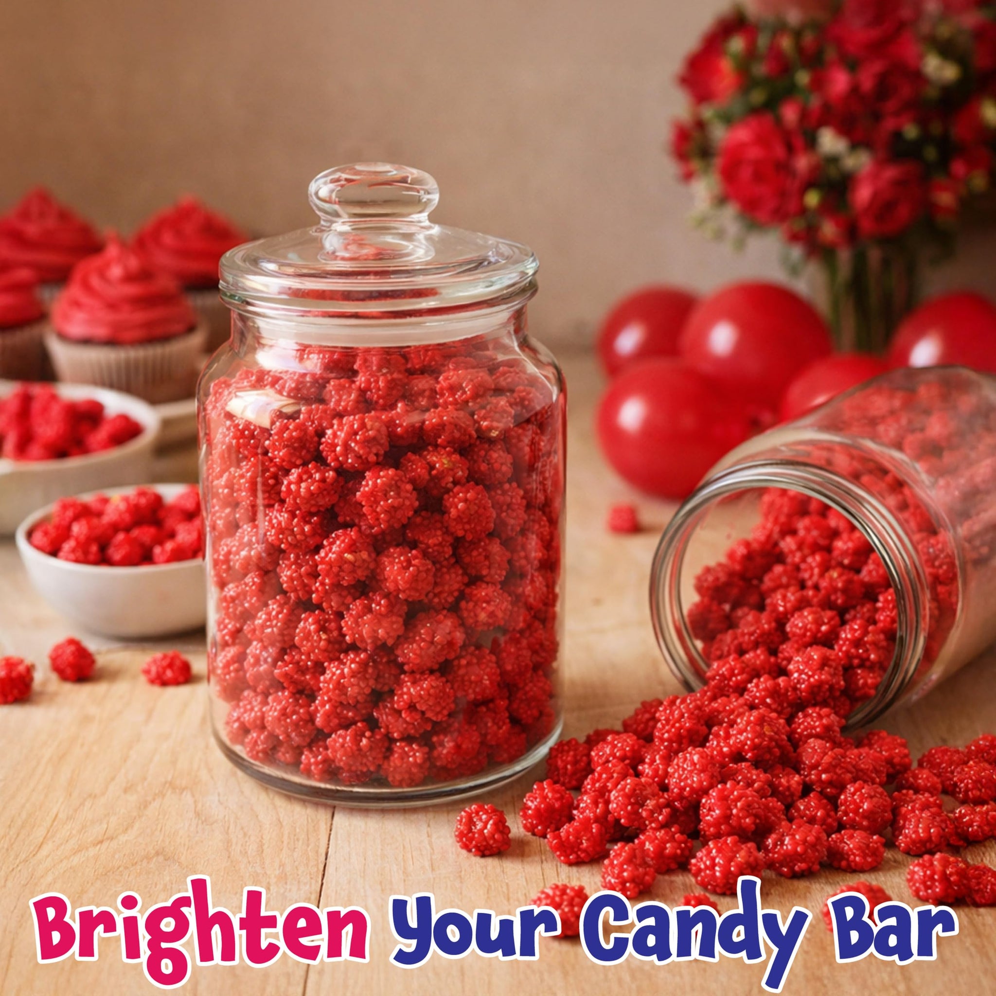 French Burnt Peanuts - 2 Pound Bulk Pack - Old Fashioned Candy Coated Peanuts - Red Nostalgic Candy for Buffets, Snacking, and Gifting - Crunchy Retro