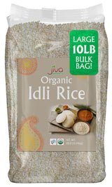 Jiva Organic Idli Rice 10 Pound Bag - Non-GMO, USDA Organic, Vegan, Perfect for Idli & Dosa - Short Grain Parboiled Rice