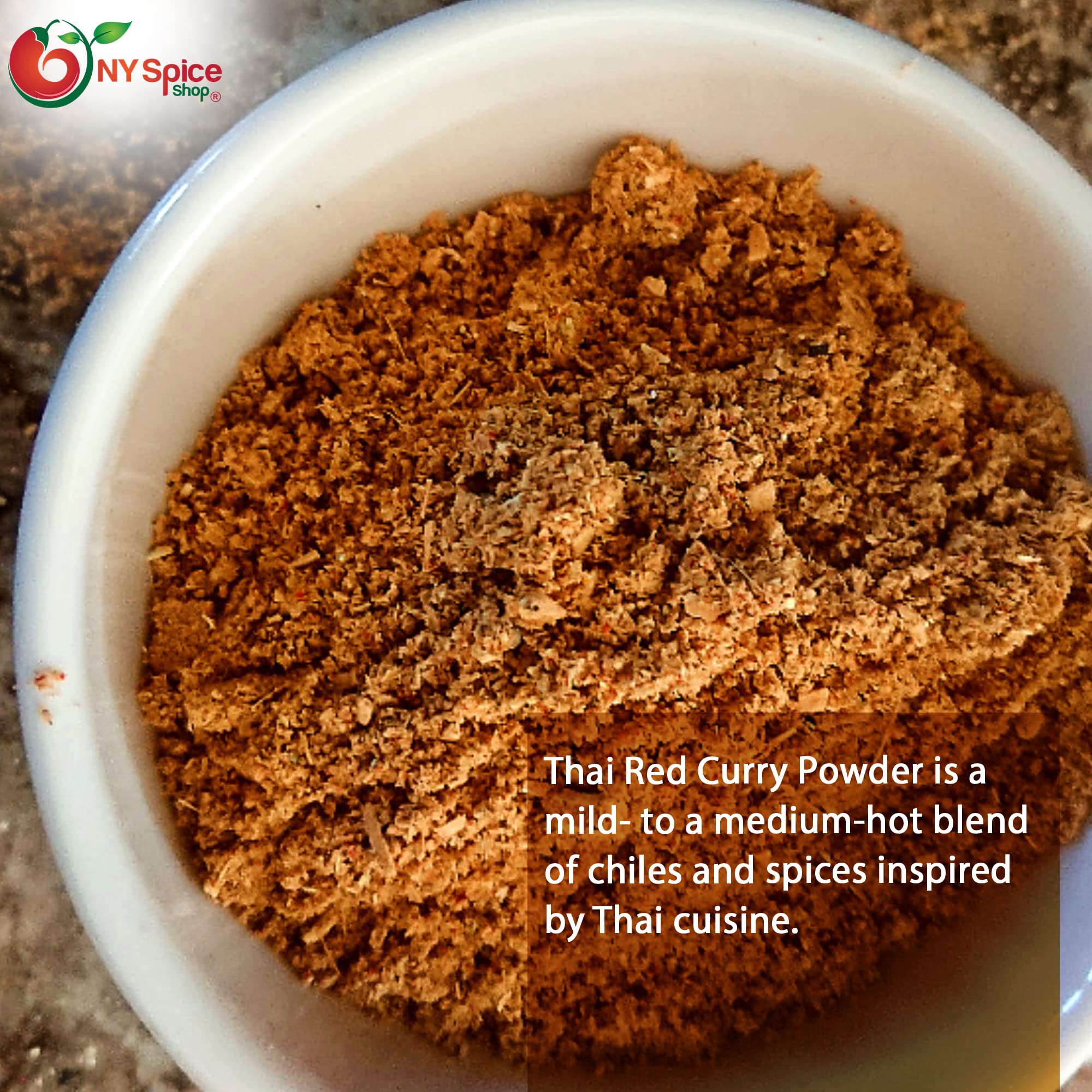 NY SPICE SHOP Thai Red Curry Powder - Thai Red Curry Powder Seasoning - Curry Powder Spice - Ground Curry Powder - Red Curry Mild - Thai Red Curry Mix