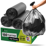 EconoHome Commercial 55-60 Gallon Garbage Bags - High Density Extra Large Trash Bags - 40x54" 17 Micron - Industrial Plastic Can Liners for Light
