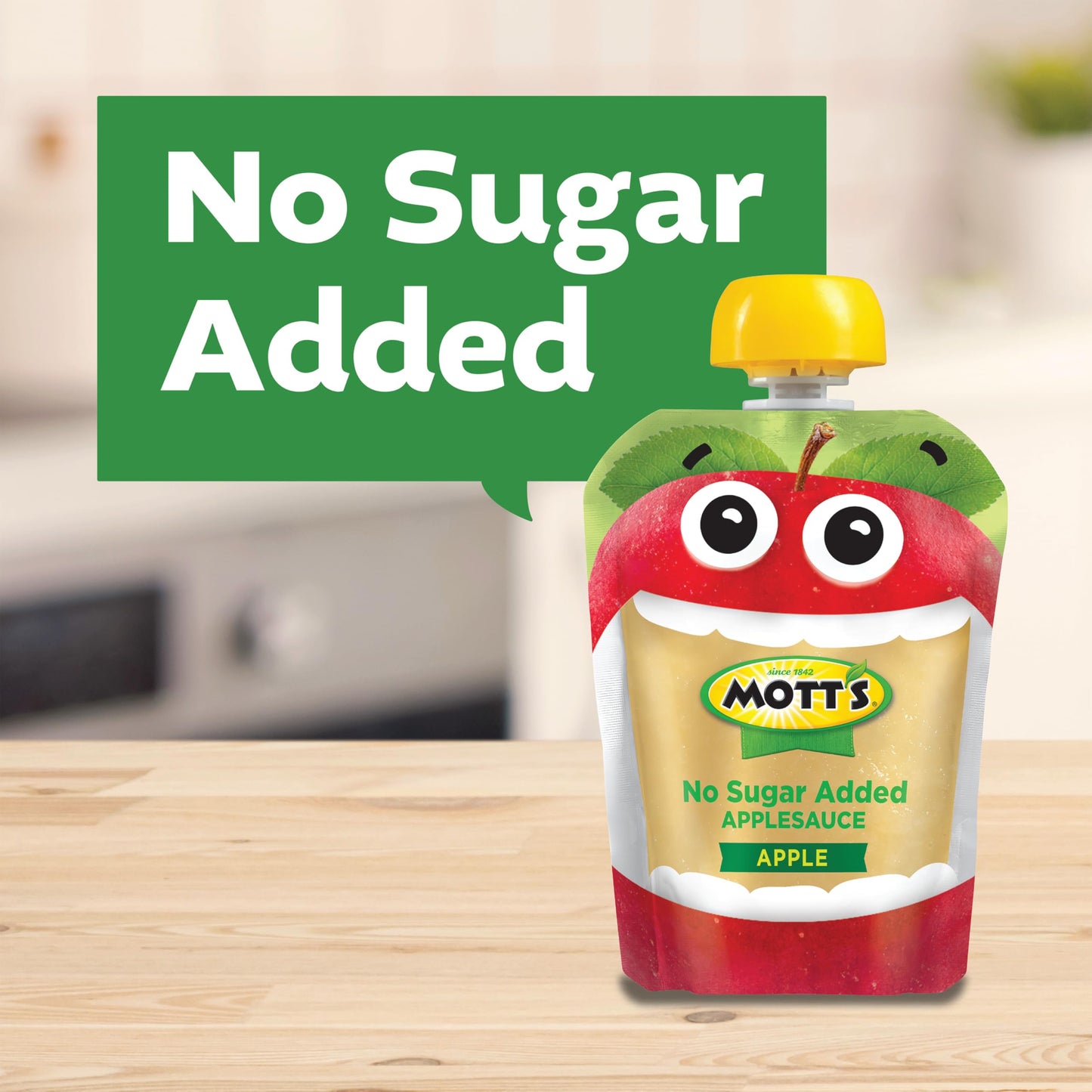 Mott's No Sugar Added Applesauce Variety Pack, 4 Flavors - Apple, Strawberry, Cinnamon & Blueberry, Made from Real Fruit, No Artificial Flavors, 3.2
