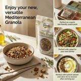 Granolaful Zesty Zaatar - Premium Loose Mini-Clusters with Zaatar, Chia Seeds, Nuts, Protein and Fiber | World's 1st Mediterranean Granola | Organic