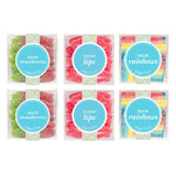 Sugarfina Sweet and Sour Gummies, Small Candy Cube, Pack of 6 | Sour Strawberries, Sugar Lips, Sour Rainbows