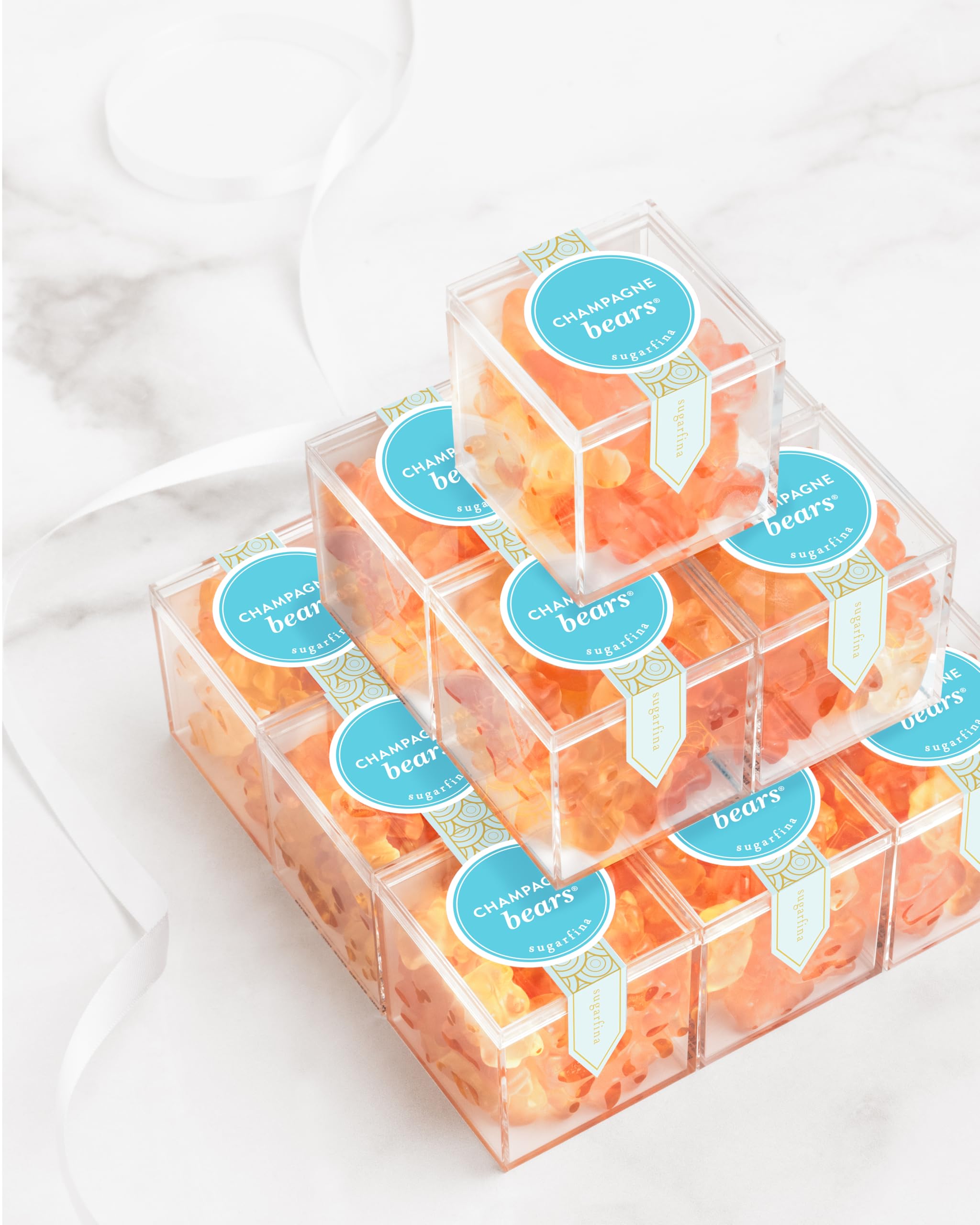 Sugarfina Champagne Bears Small Candy Cube, Gummy Bears, 3.3 oz, 1 Count