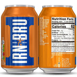 IRN-BRU Original Scottish Sparkling Soda, Citrus Flavored Carbonated Drink - Sparkling Flavored Soft Drink, 32 Flavor Recipe, 11.1 fl oz Cans, Pack