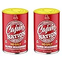 Cajun Nation NO SALT Cajun Seasoning 5 oz - Gluten Free, No MSG- Louisiana Spicy Cajun Seasoning for Turkey, Jambalaya, Gumbo, Seafood & More, 2-Pack