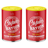 Cajun Nation NO SALT Cajun Seasoning 5 oz - Gluten Free, No MSG- Louisiana Spicy Cajun Seasoning for Turkey, Jambalaya, Gumbo, Seafood & More, 2-Pack