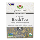 NOW Foods, Give a Tea™ Organic Black Tea, Robust, Rich Flavor with Naturally Occurring Caffeine, 24-Count