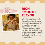 New Mexico Piñon Coffee Naturally Flavored Coffee (Traditional Piñon Ground Decaf, 2 pound)