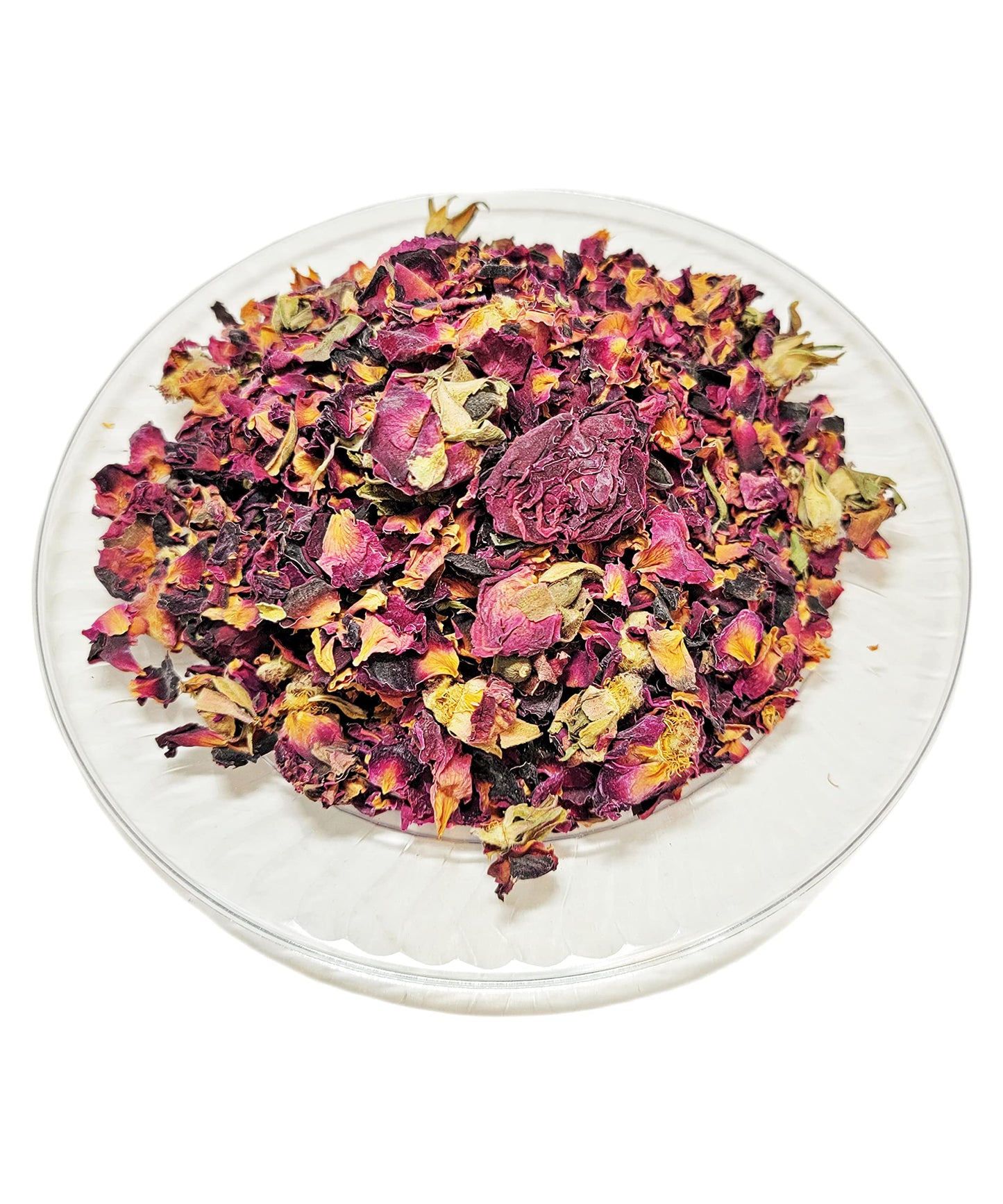 HealinGifts Rosa de Castilla Rose buds petals dried 2 oz in a Window Stand Up Zipper Resealable Kraft paper Pouch. Great aroma! Wildcrafted from