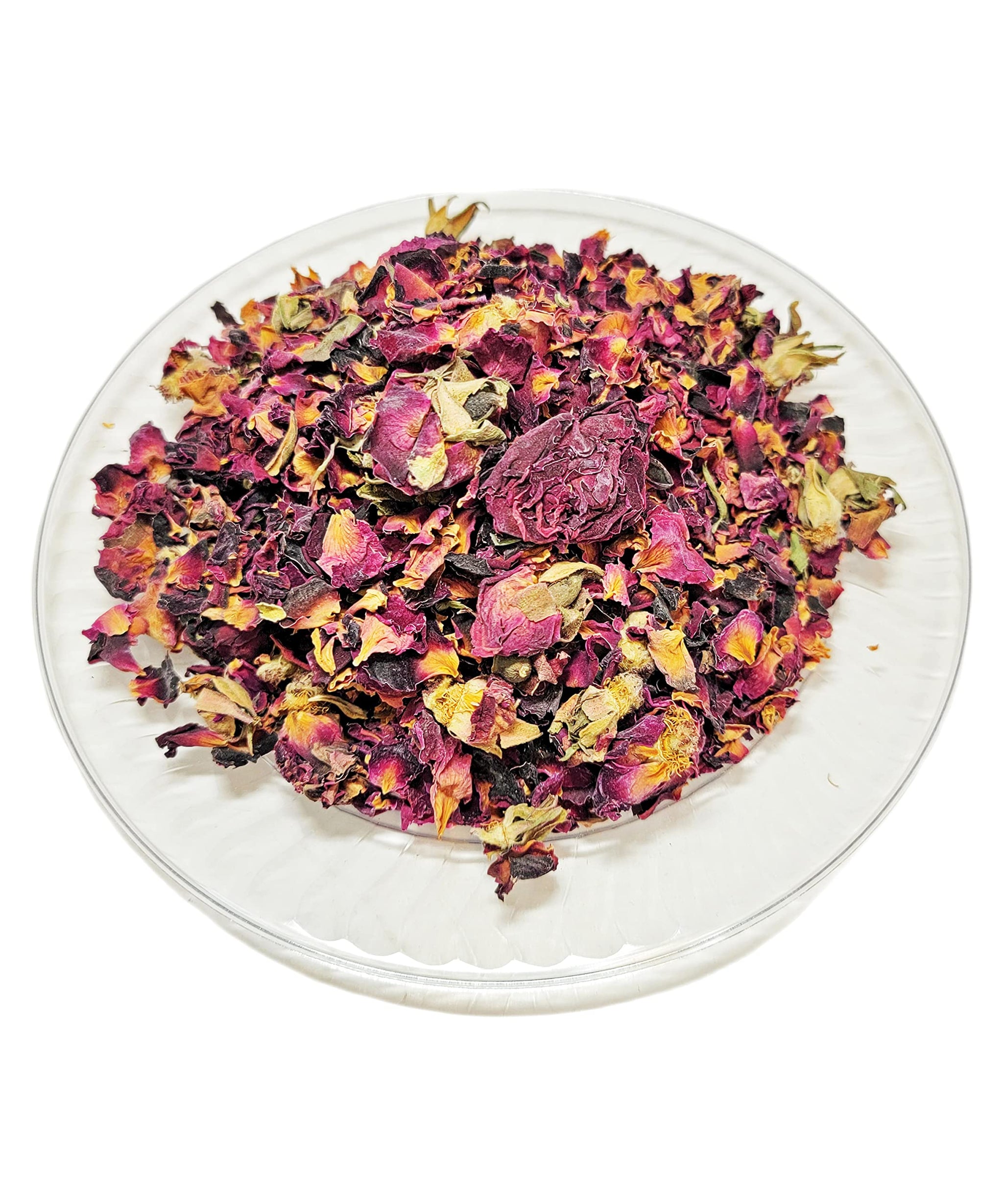 HealinGifts Rosa de Castilla Rose buds petals dried 2 oz in a Window Stand Up Zipper Resealable Kraft paper Pouch. Great aroma! Wildcrafted from