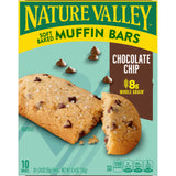Nature Valley Soft Baked Muffin Bars, Chocolate Chip, Snack Bars, 10 Bars, 12.4 oz