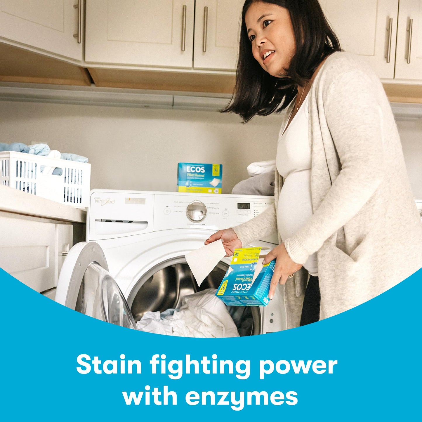 ECOS Laundry Detergent Sheets Vegan, No Plastic Jug, No Mess & Liquid Free - Laundry Sheets in Washer - Hypoallergenic, Plant Powered Laundry