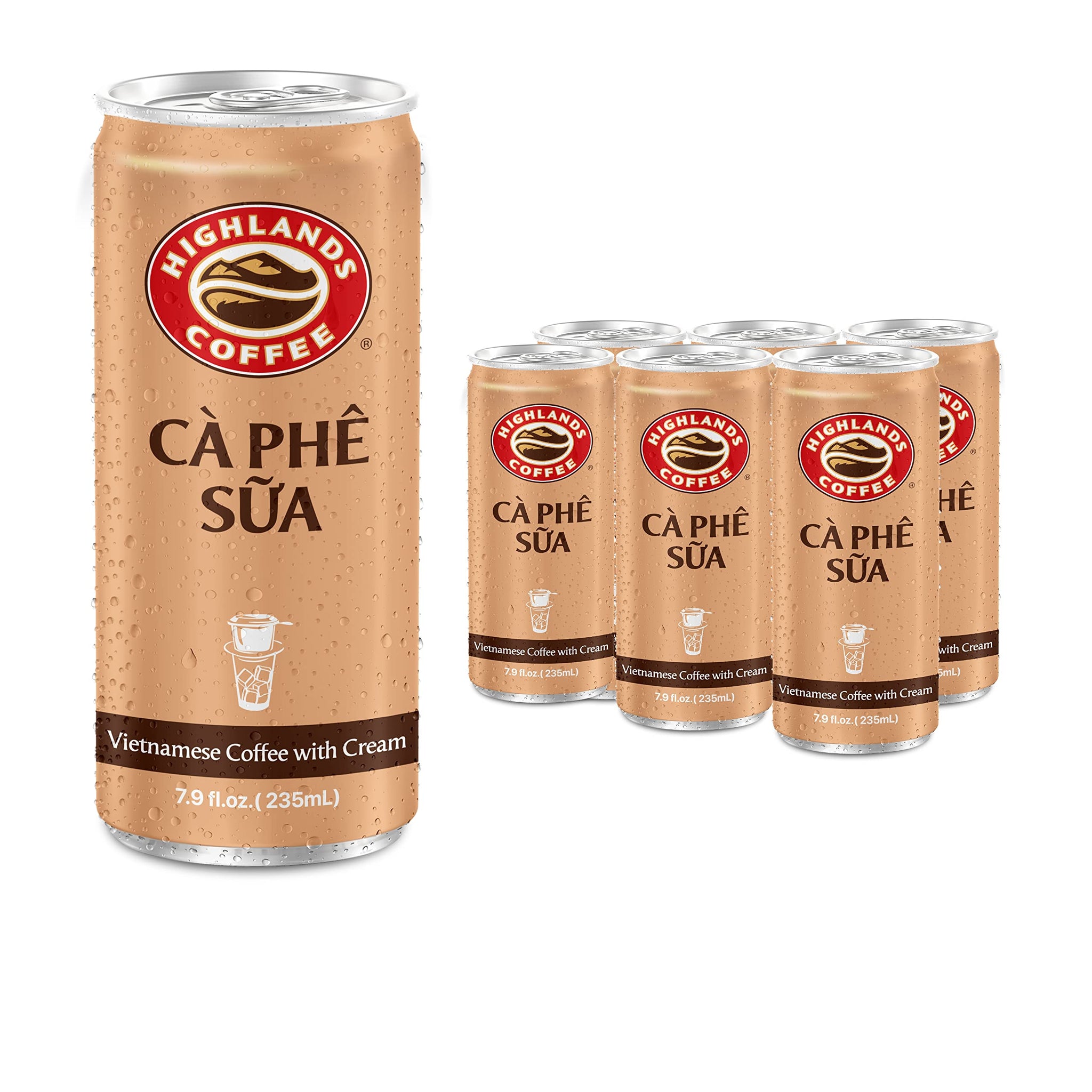 Highlands Coffee CÀ PHÊ S?A Vietnamese Coffee with Condensed Milk?7.9 oz Can (6/12/24 Count) Bundle Pack?No.1 Vietnamese Coffee?Super-Smooth Premium