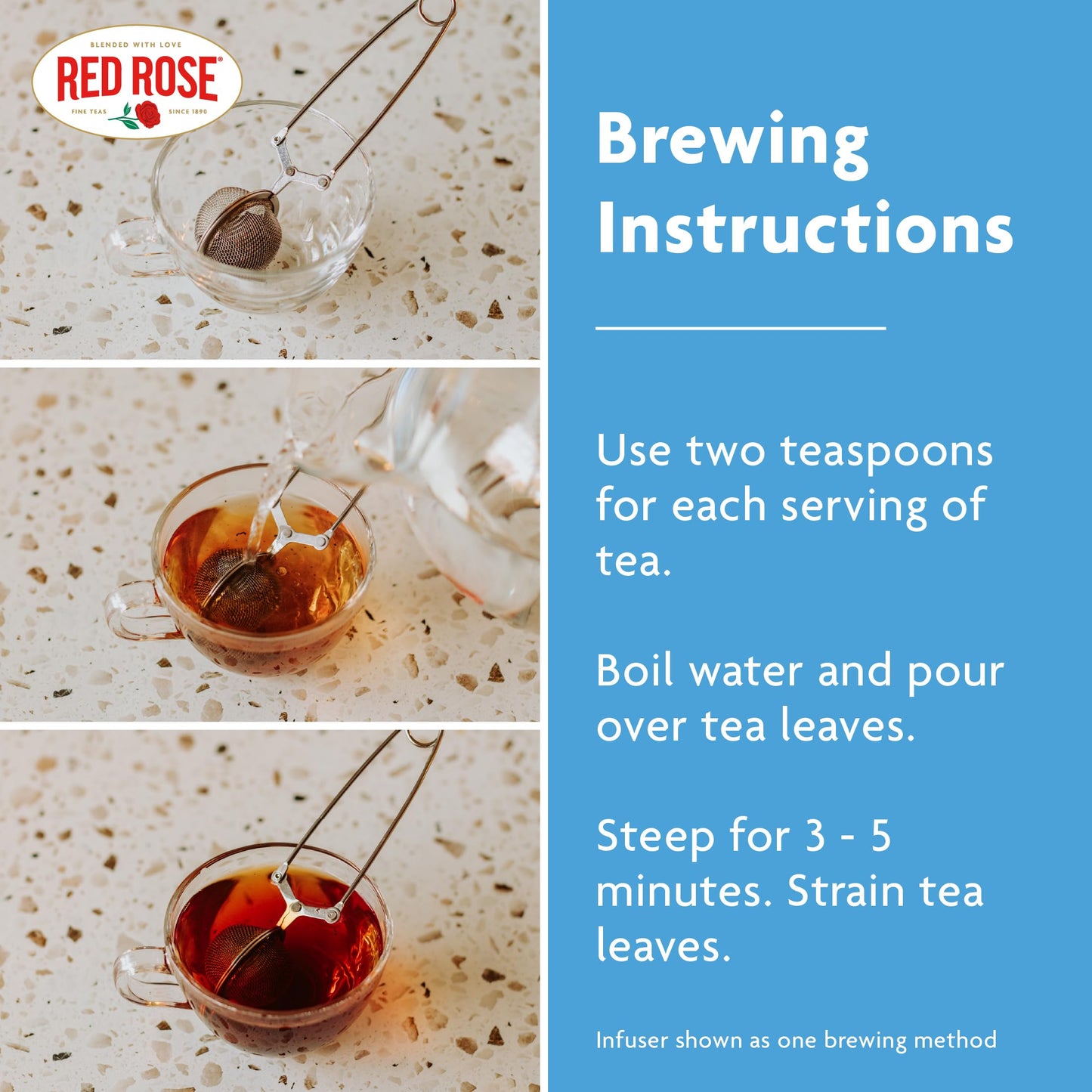 Red Rose Earl Grey, Loose Leaf, Black Tea, With Bergamot Oil, 12 oz