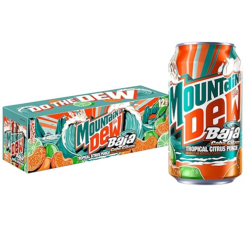 Mountain Dew, Baja Cabo Citrus12 Fl Oz Cans (Pack of 12)