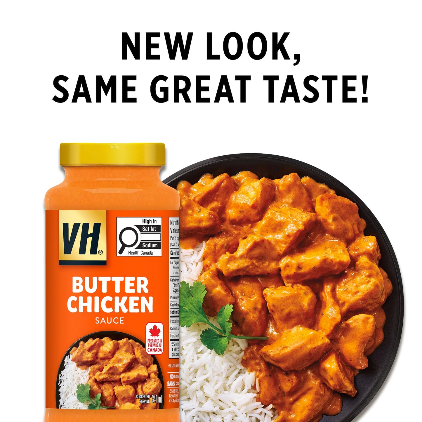 VH Butter Chicken Cooking Sauce (12 Count), 341ml/11.5oz, Jars {Imported from Canada}