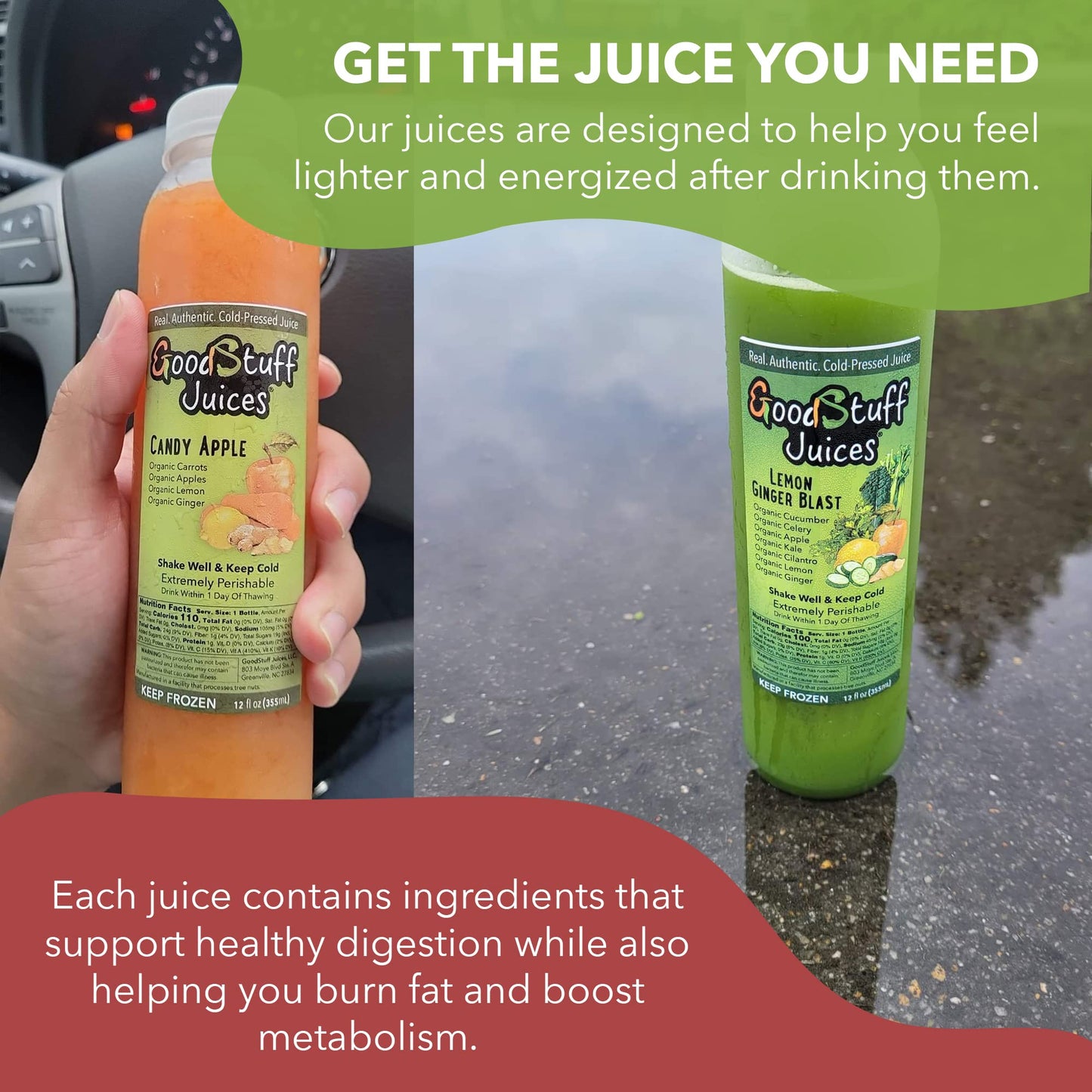 2 Day Juice Cleanse - 12 Cold-Pressed Juices | GoodStuff Summer Slim Detox | Fresh, Ready-to-Drink Reset