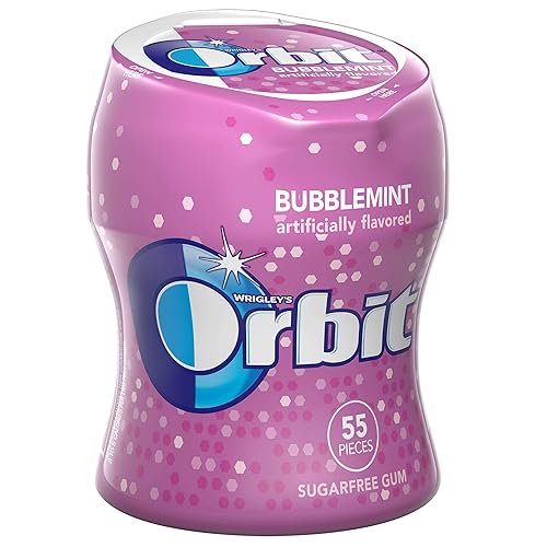 Orbit Bubblemint Car Cup Sugar Free Gum, 55 pieces per pack -- 24 per case.
