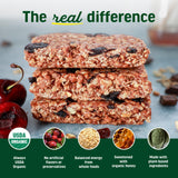Kate’s Real Food Organic Granola Bars - Dark Chocolate Cherry & Almond (2.2 oz, Pack of 12) - Organic Energy Bars Made with Gluten Free Oats - Non