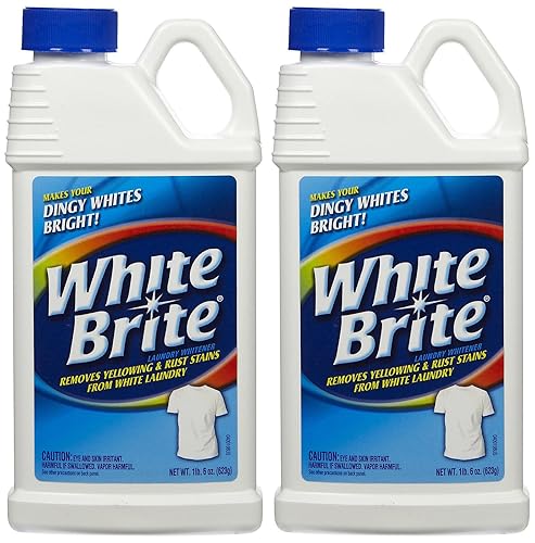 OUT White Brite Laundry Whitener Powder, Stain Remover Detergent Booster for Clothes, Removes Red Clay and Rust Stains on White Clothing and Uniforms