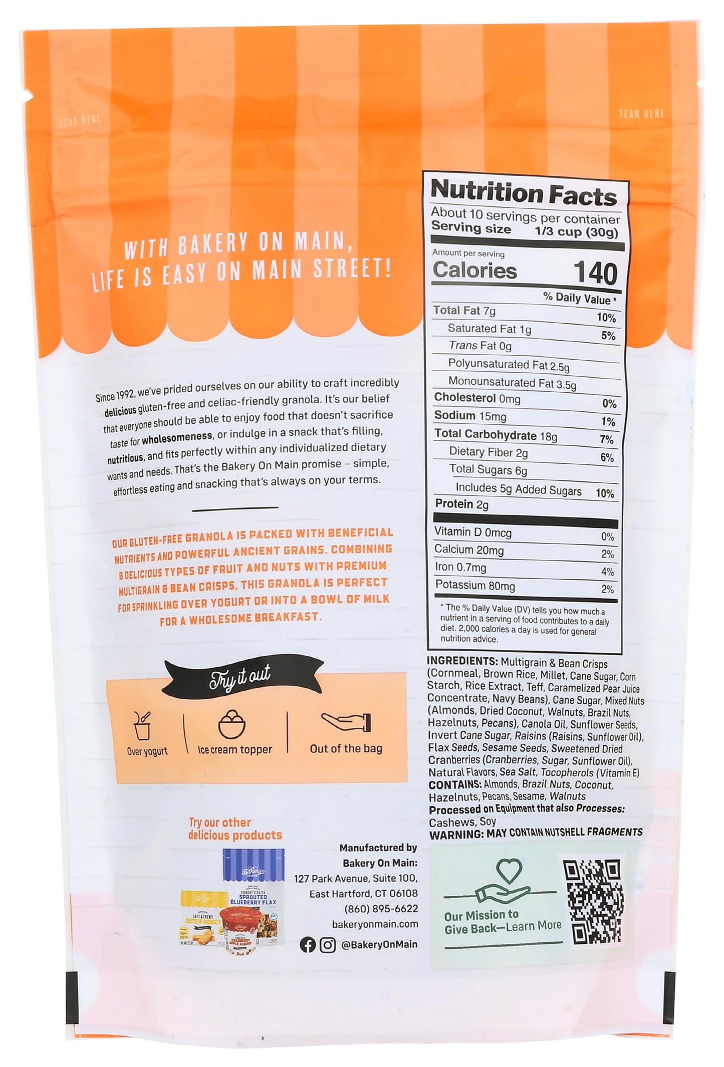 Bakery On Main Gluten Free Granola Extreme Fruit and Nut -- 12 oz ( pack of 36)