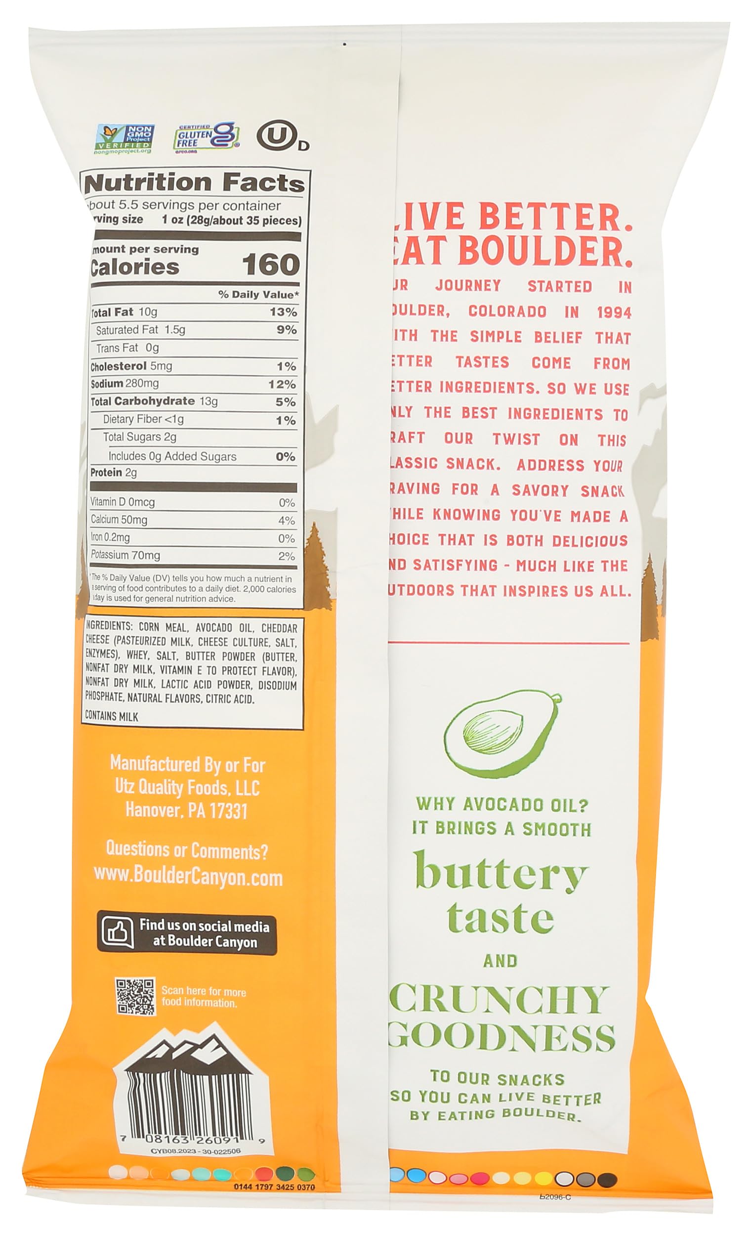 BOULDER CANYON Aged White Cheddar Canyon Poppers, 5.25 OZ