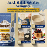 Blanket Pancakes and Waffle Mix - Chocolate Chip Pancake Mix - Just Add Water, No Preservatives - Clean Breakfast Staple with Homestyle Taste - Non-GMO, Comfort Food Classic - 16 oz (1 Pack)