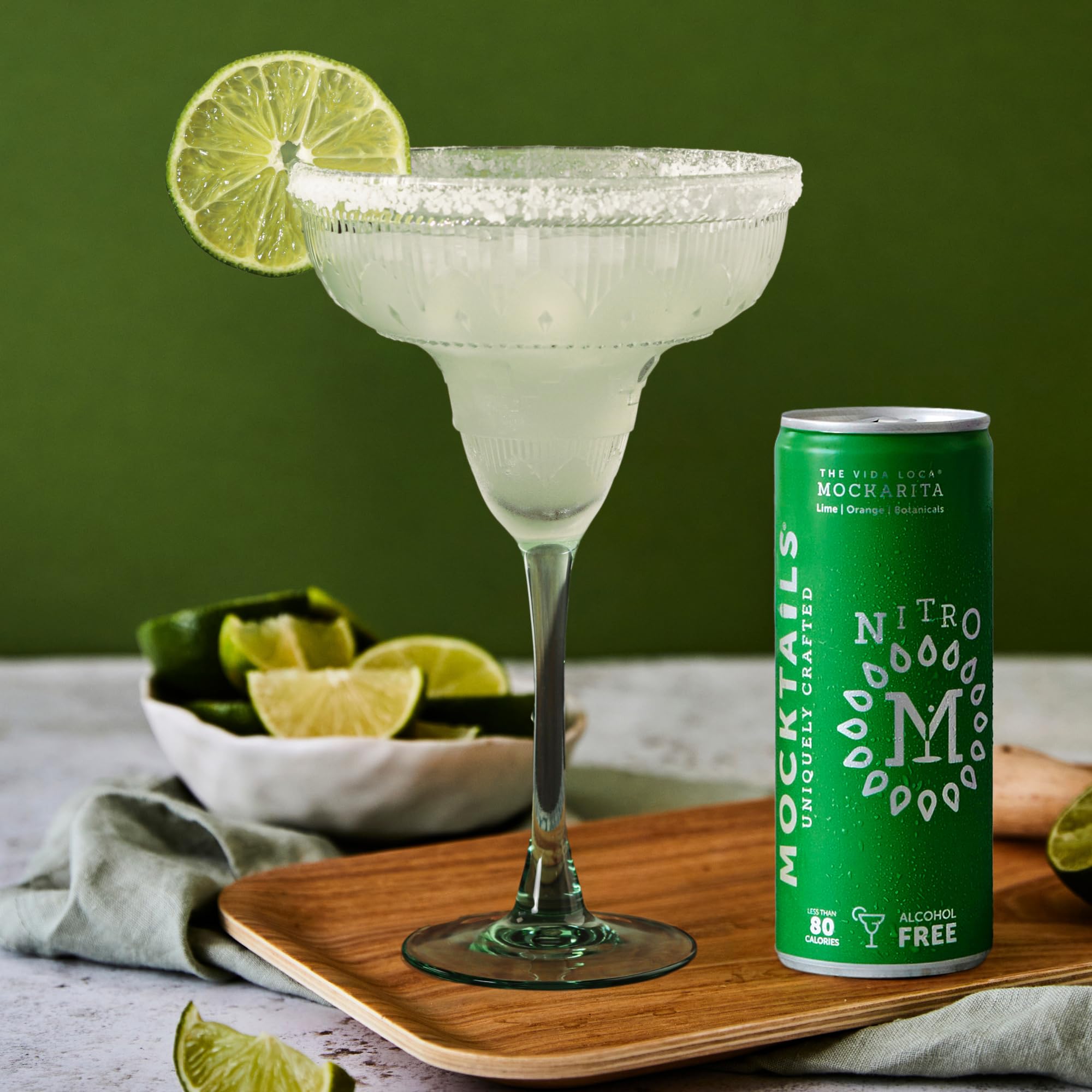 NITRO Mocktails Mockarita (Pack of 4) | Award-Winning Non-Alcoholic Margarita | Non-GMO & Vegan NA Drinks | Low Calorie Alcohol Alternative Beverage |