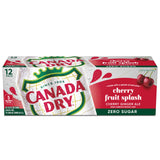 Canada Dry Zero Sugar Cherry Gingerale Fruit Splash 12oz, Pack of 12