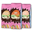 Crazy Cups Decaf Flavored Ground Coffee Variety Pack, Includes Cinnamon French Toast, Caramel Vanilla and Pumpkin Spice, in 10 oz Bags, For Brewing